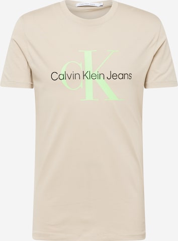 Calvin Klein Jeans Футболка в Бежевый: спереди