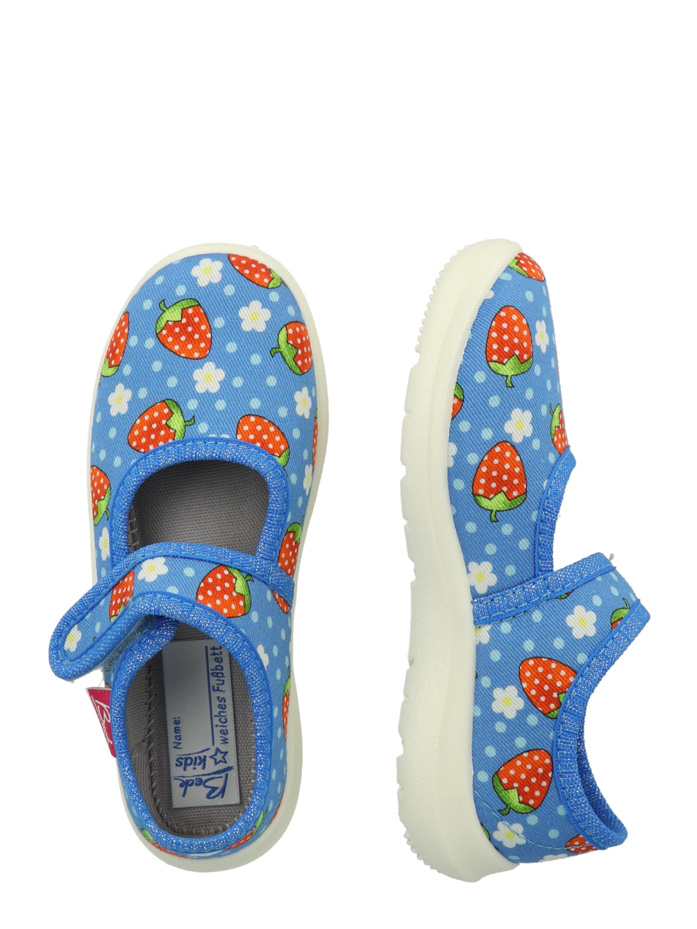 BECK Pantofle 'Erdbeere' – modrá