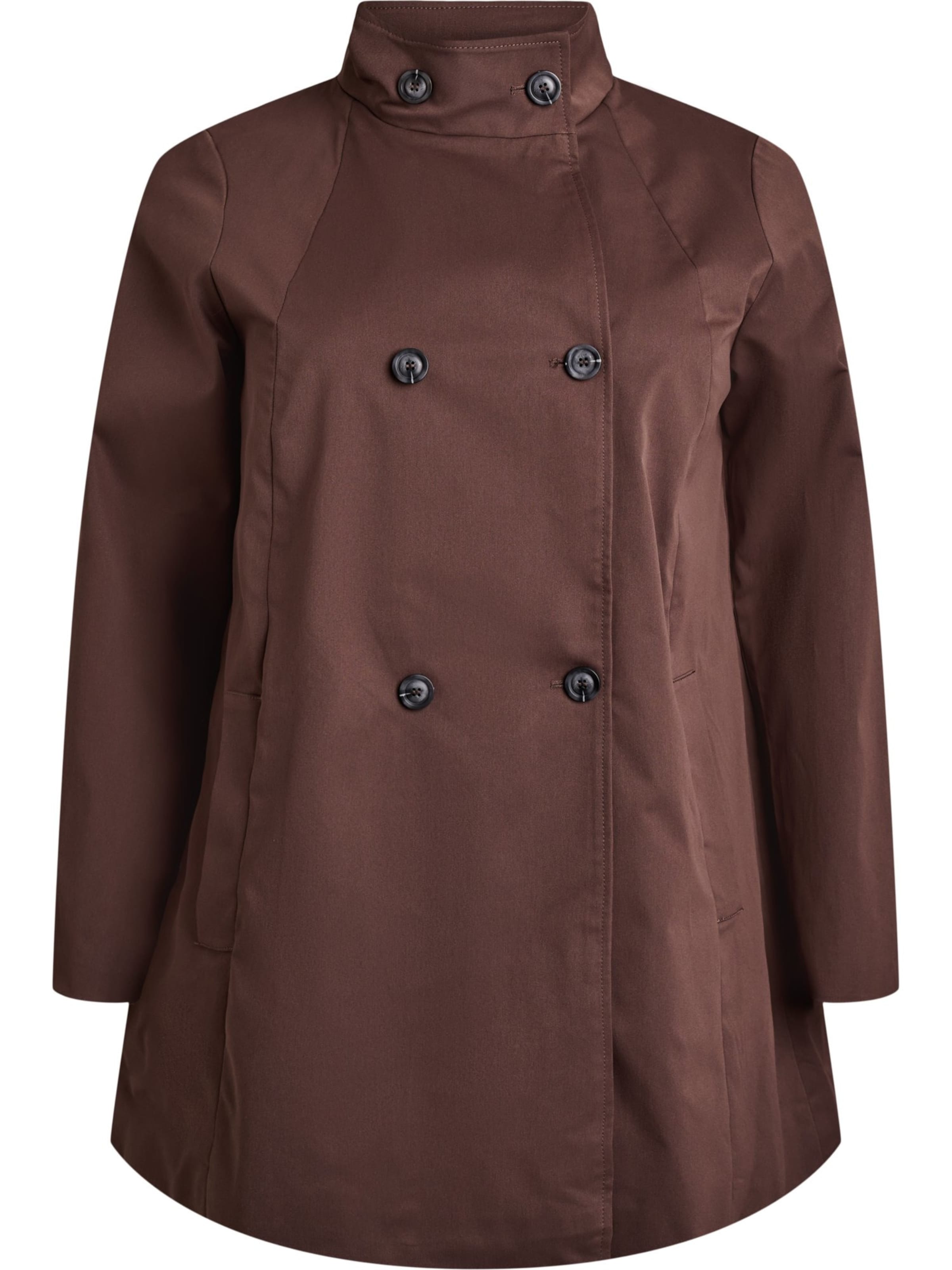 Zizzi Функциональная куртка 'CAVALENCIA' в Коричневый: спереди