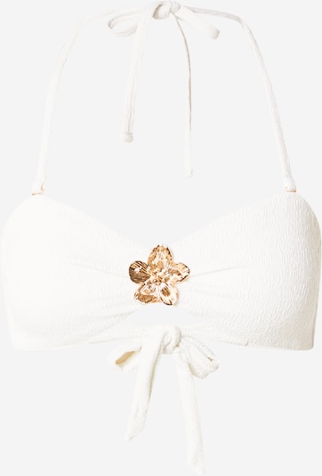 Hunkemöller Bikinitoppi koossa 70 värissä kulta / valkoinen, Tuotenäkymä