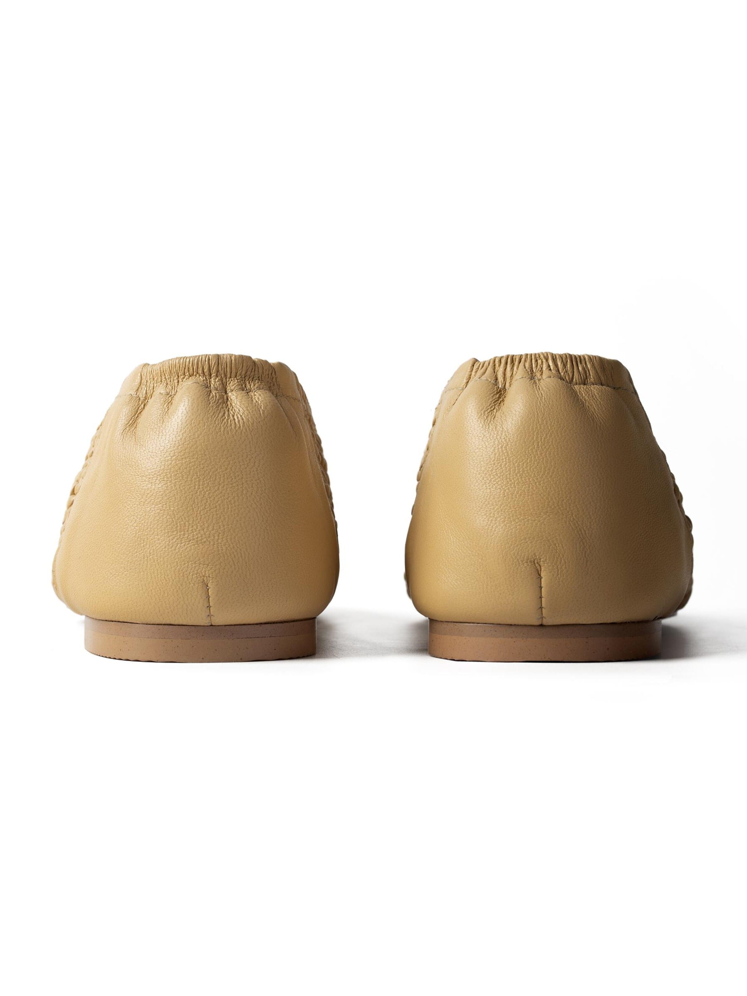 L37 HANDMADE SHOES Slipper 'REMEMBER THIS MORNING' in Beige