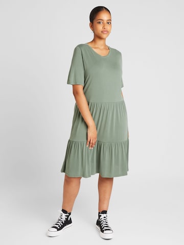 Vero Moda Curve Jurk 'FILLI CALIA' in Groen: voorkant