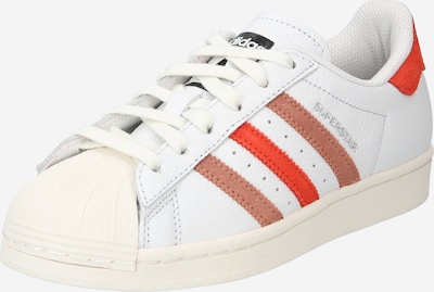 ADIDAS ORIGINALS Sapatilhas baixas 'Superstar' em creme / camurça / vermelho-alaranjado / branco, Vista do produto