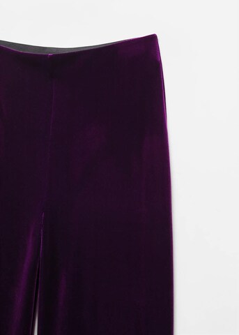 MANGO Szeroka nogawka Spodnie 'Xenphant' w kolorze fioletowy