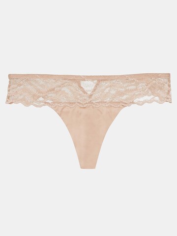 String 'String Nayu, feine Stickerei, glatte Microfaser, modisches Muster' di ESOTIQ in marrone