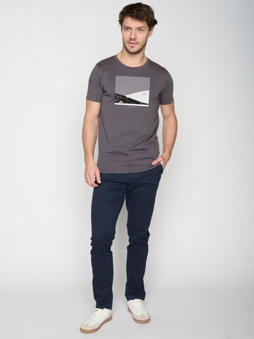 GREENBOMB Shirt 'Nature Snow Silence' in Grijs