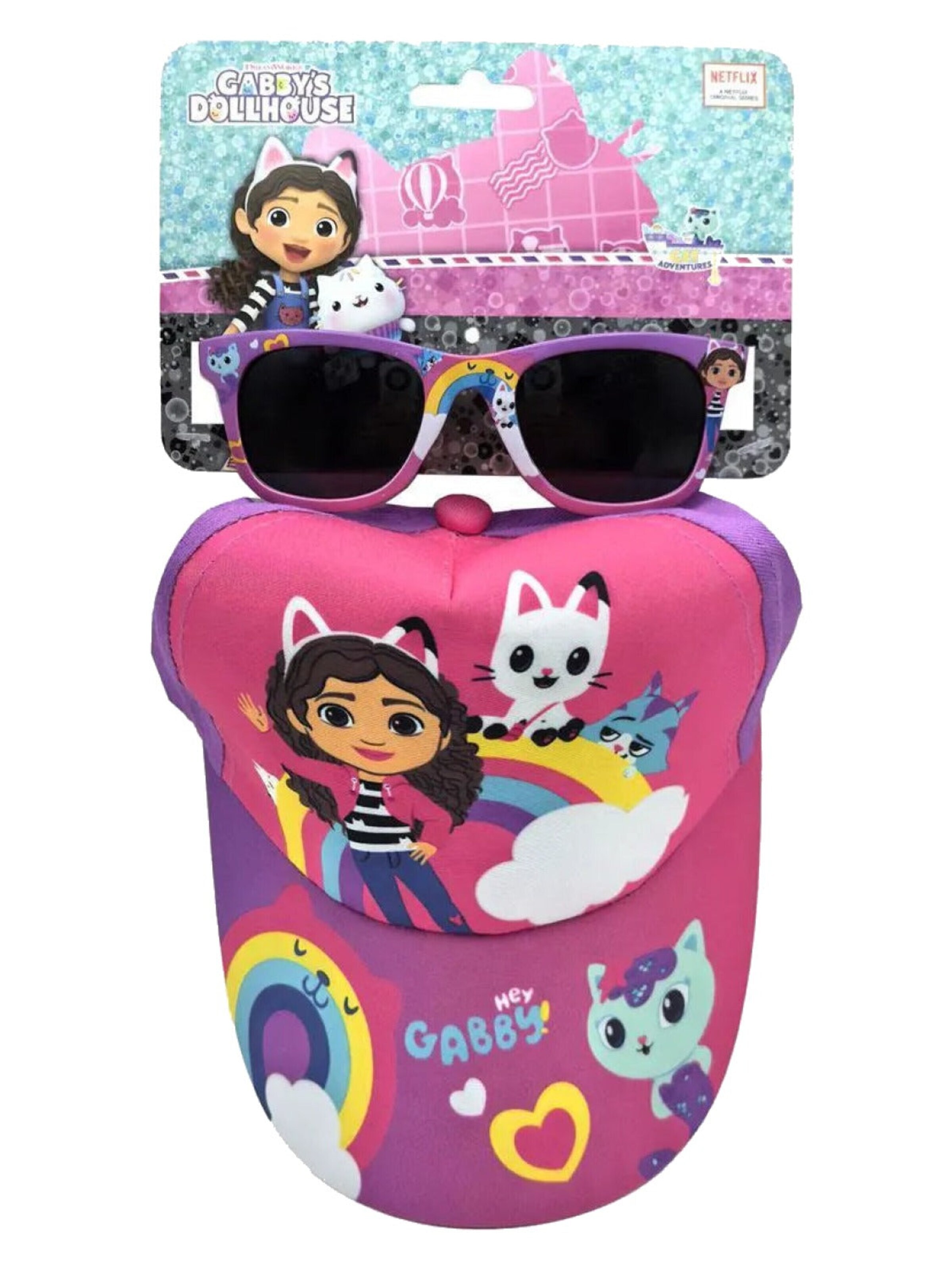 Gabby`s Dollhouse Hoed 'Gabby's Poppenhuis Pet met Zonnebril voor Meisjes' in Roze: voorkant