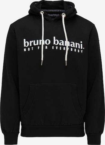 BRUNO BANANI Sweatshirt 'Daniels' in Zwart: voorkant