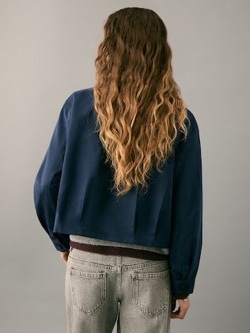 MANGO TEEN Ανοιξιάτικο και φθινοπωρινό παλτό 'Naval' σε μπλε