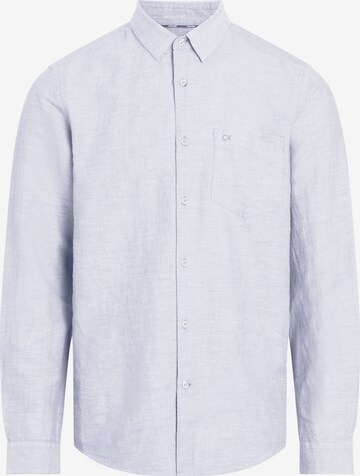 Calvin Klein Button Up Shirt in Blue: front