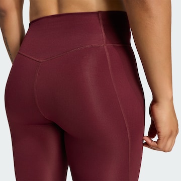 ADIDAS PERFORMANCE Skinny Športne hlače 'Optimé Essentials' | rdeča barva
