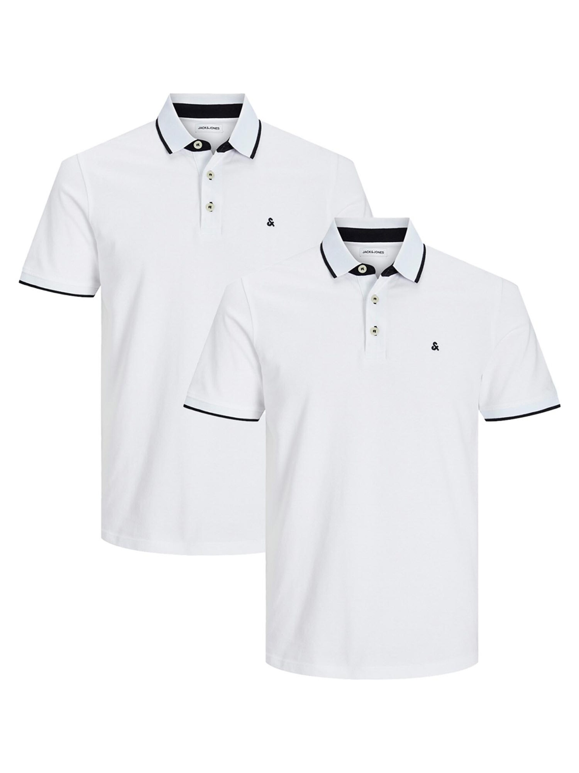 JACK & JONES Shirt 'Paulos - Slim Fit' in S/Slim in de kleur Wit, Productweergave