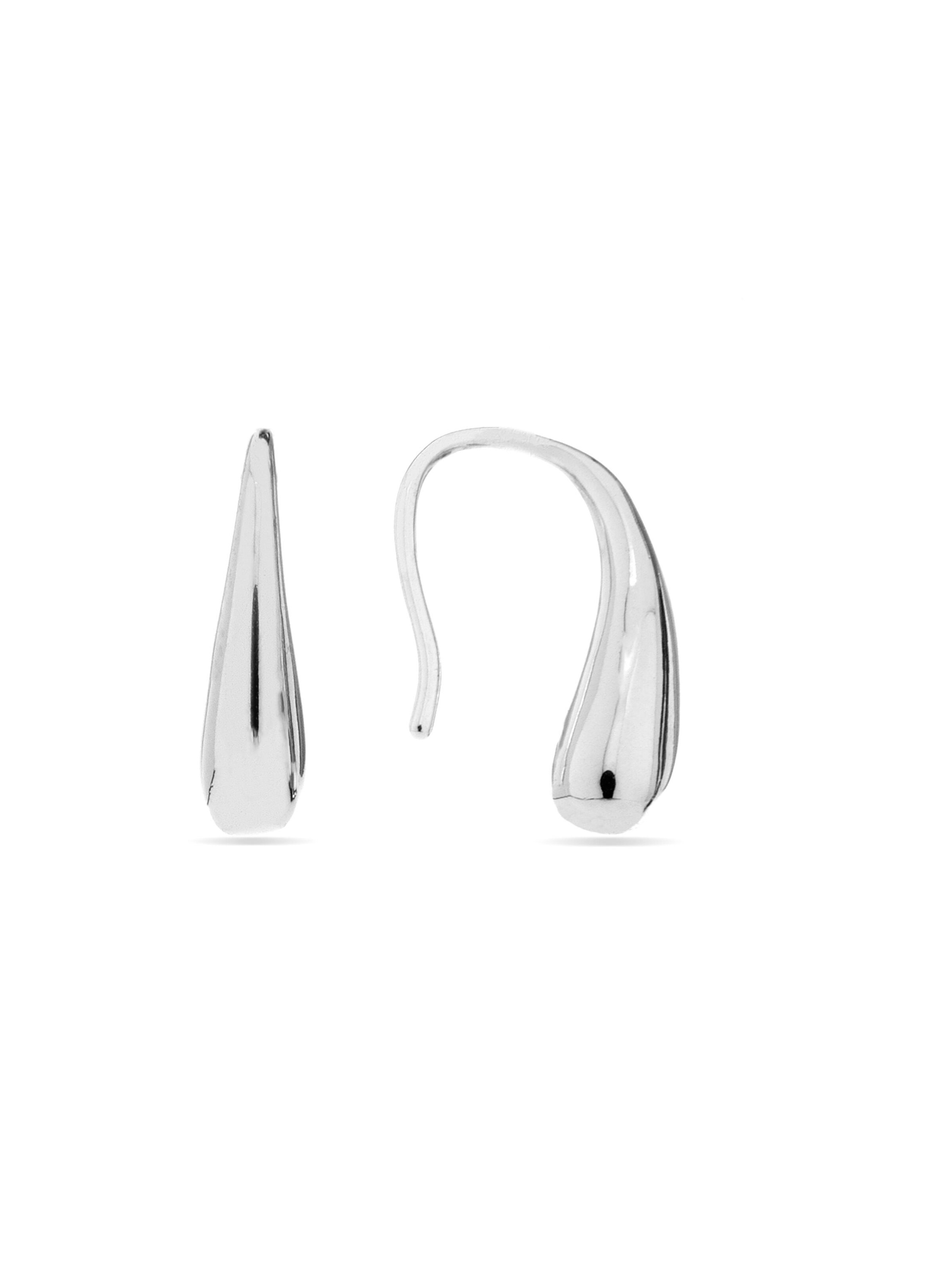 Luxenter Earrings 'Loskat' in Silver: front