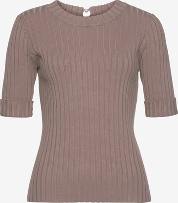 LASCANA Sweater in Brown: front