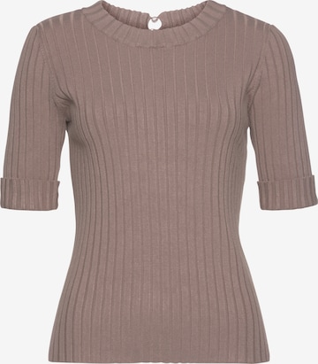 LASCANA Sweater in Brown: front