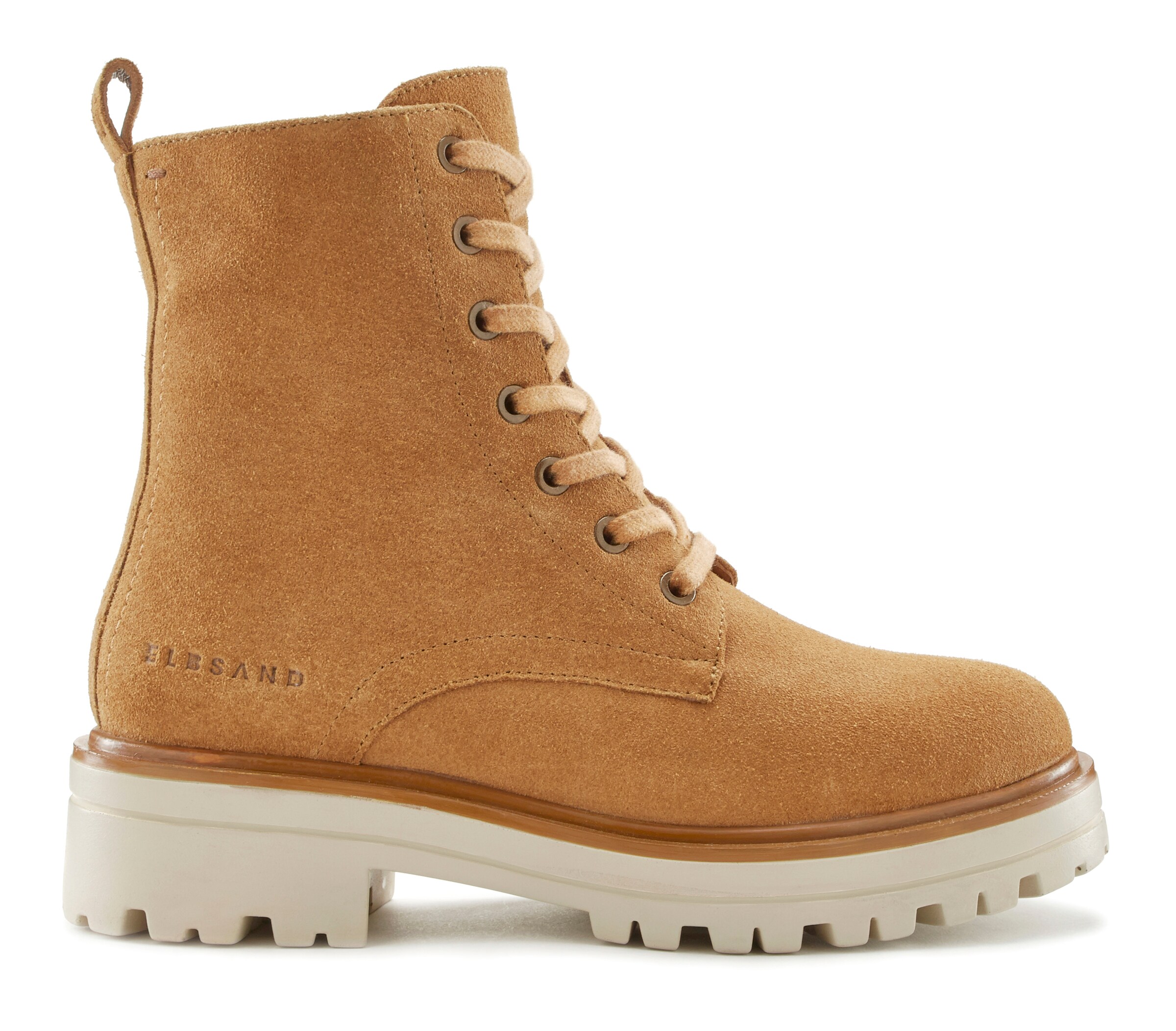 Elbsand Μποτάκι με κορδόνια σε καφέ