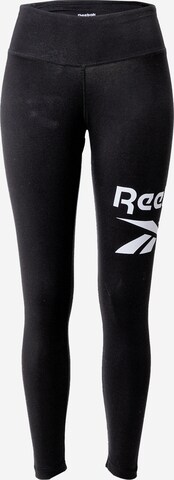 Reebok Skinny Sportbroek in Zwart: voorkant