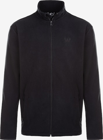 Whistler Athletic Fleece Jacket 'Cocoon' in Black: front