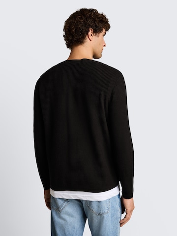 TOM TAILOR DENIM Pullover in Schwarz