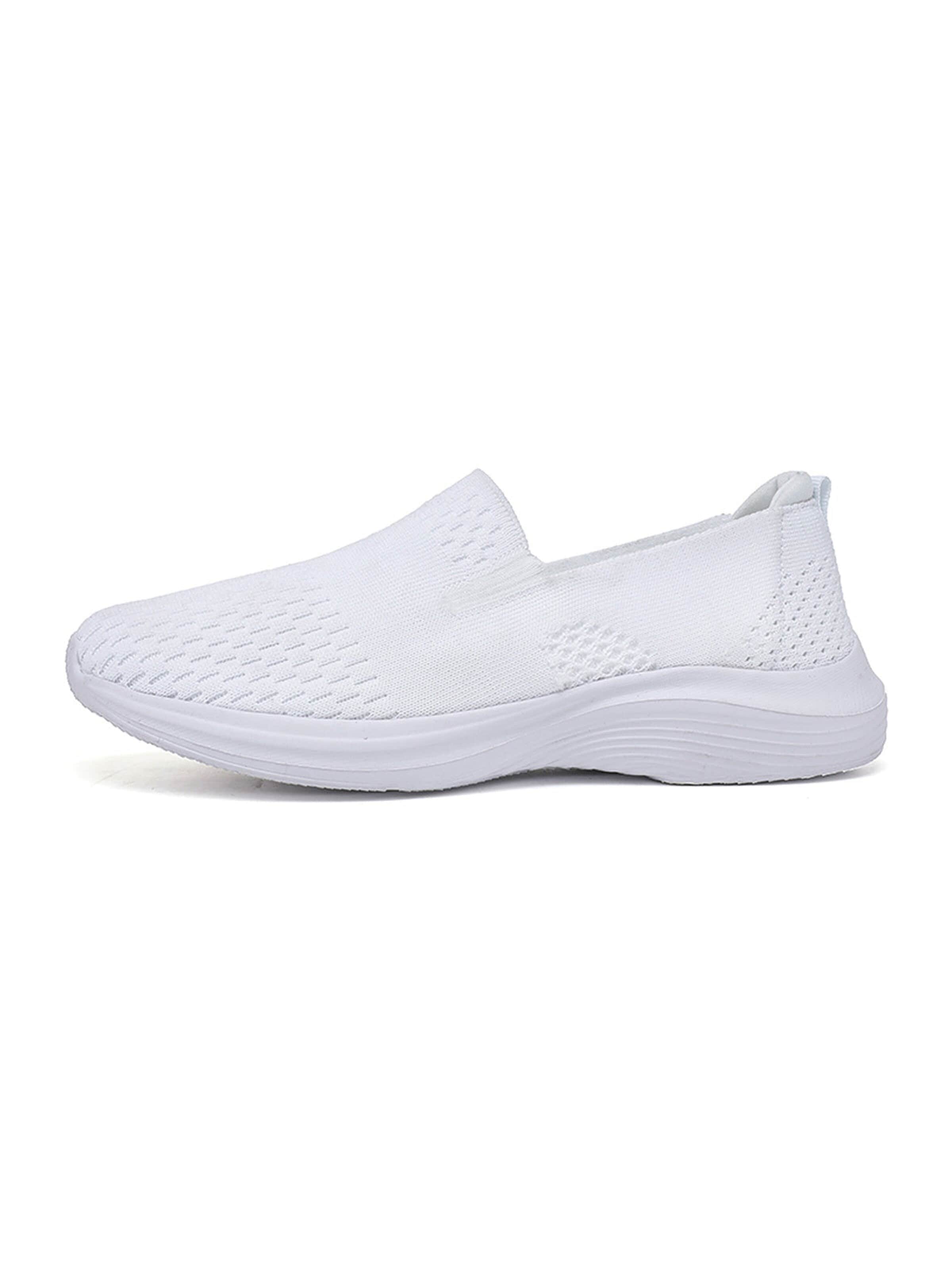 HUSKSWARE Slip-Ons in White: front