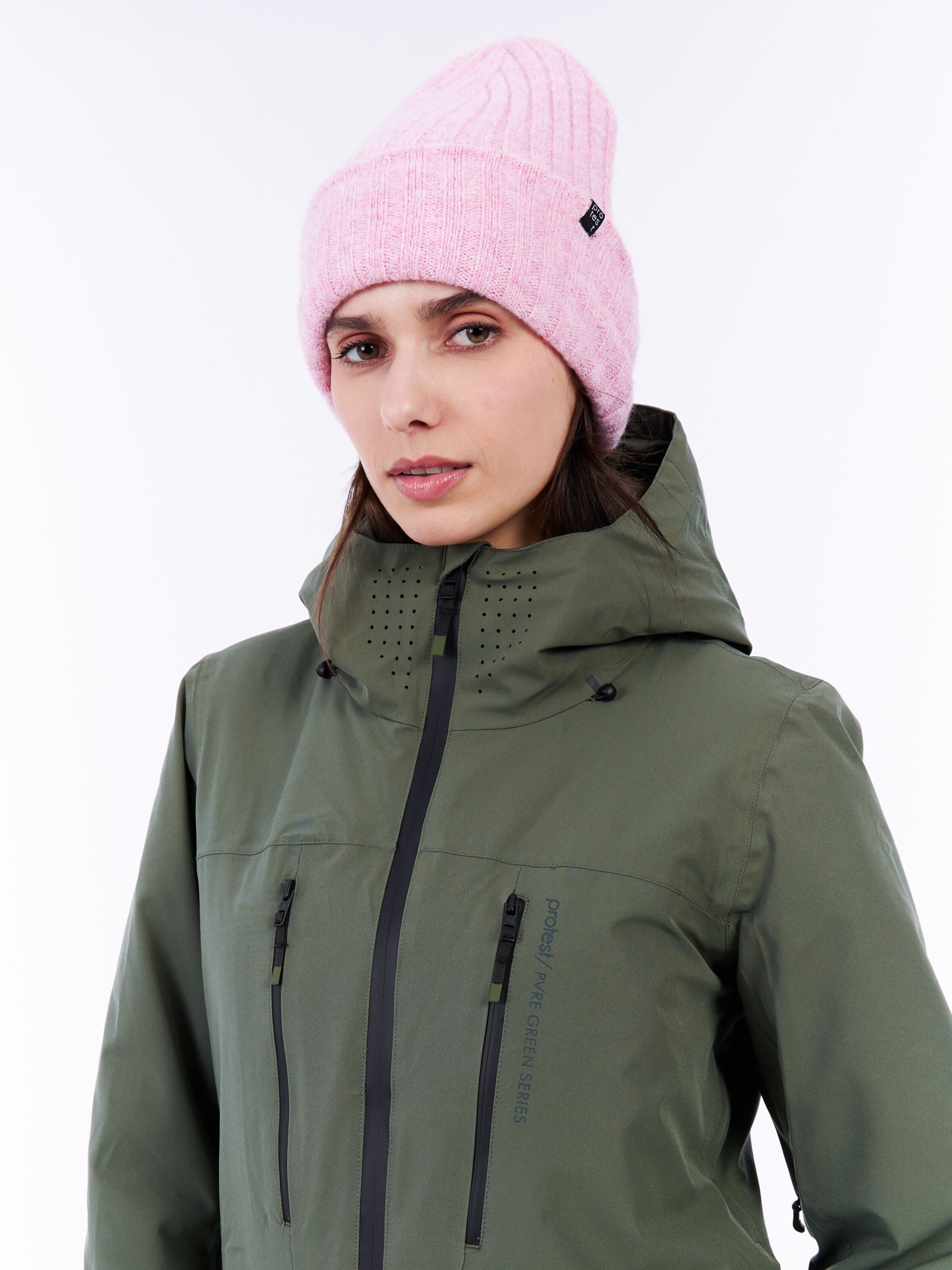 PROTEST Athletic Jacket 'PRTBEVERLY' in Green