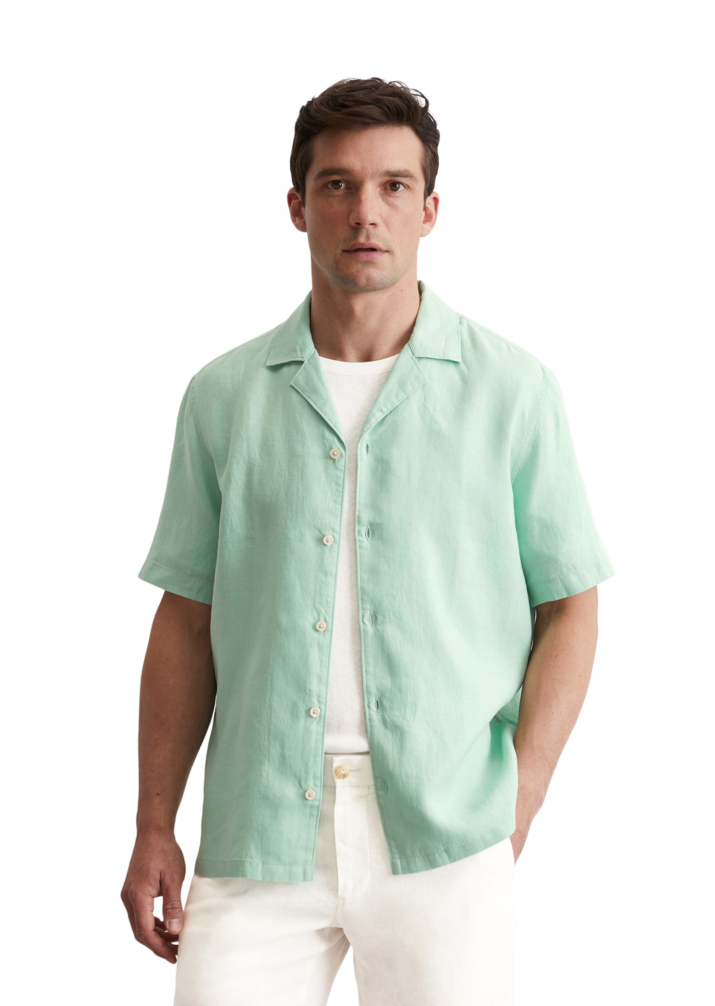 Marc O'PoloRegular Fit Košulja - zelena boja: prednji dio