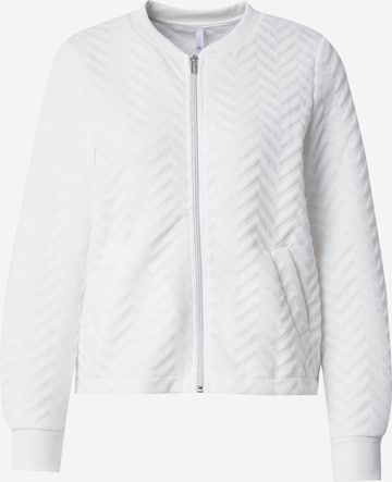 Hailys - Sudadera con cremallera 'Ke44ndra' en blanco: frente