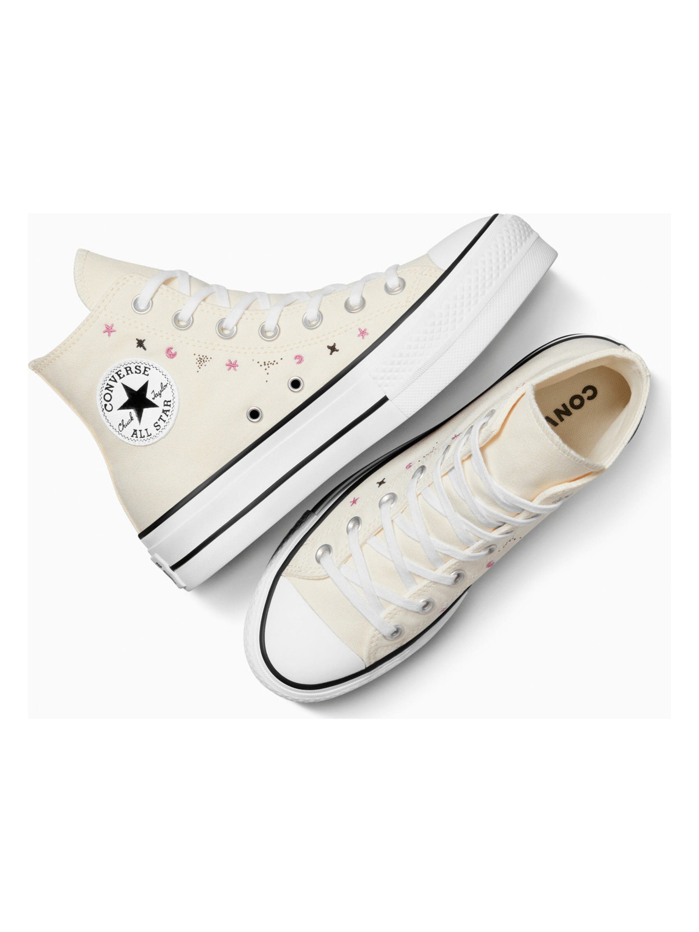 CONVERSE Sneakers hoog 'Converse Chuck Taylor All Star Lift Platform Celestial' in Beige