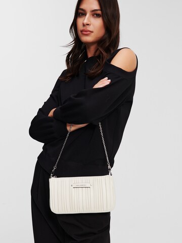 Karl Lagerfeld - Bolso de noche en blanco: frente