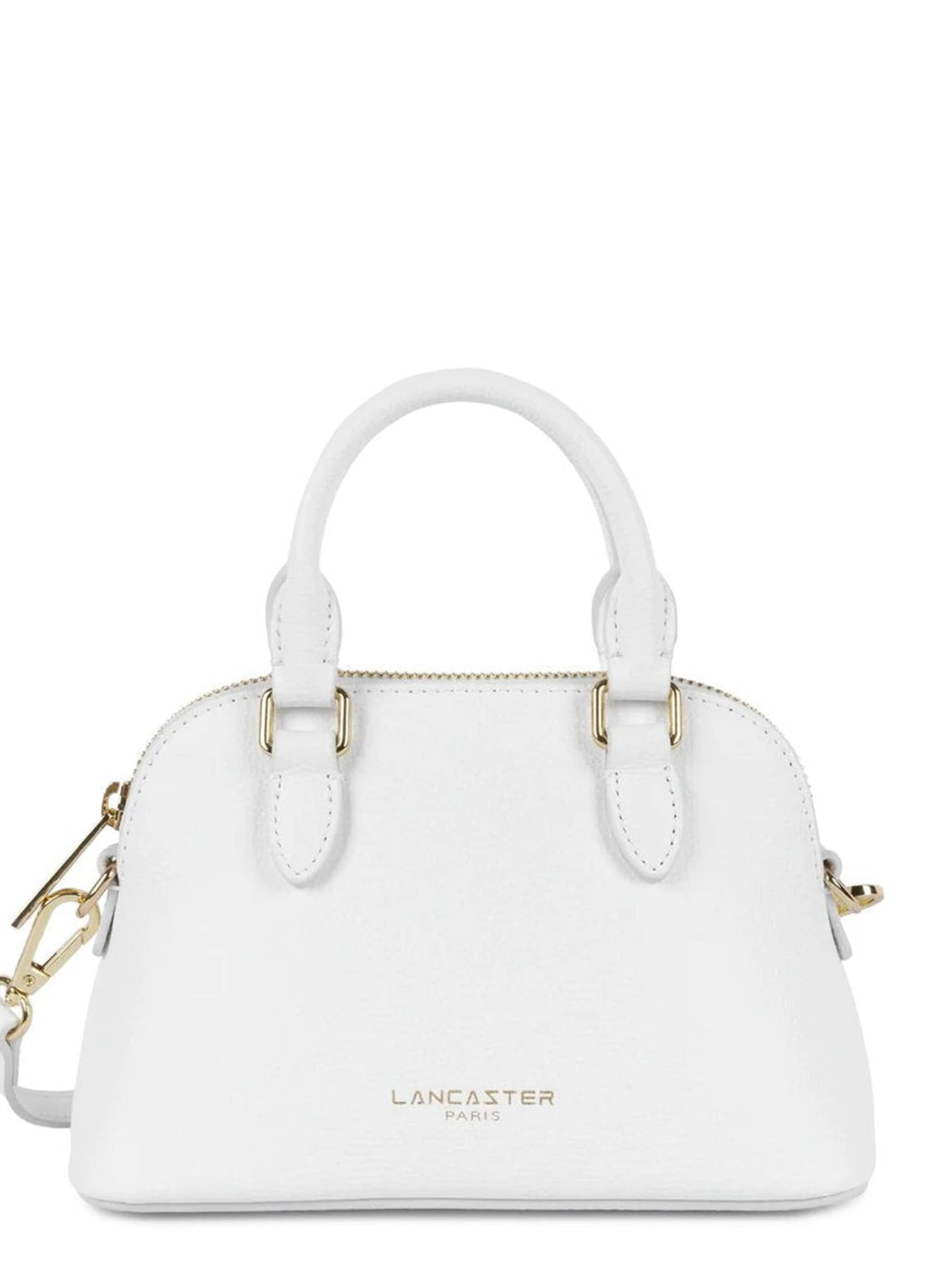 LANCASTER Paris Handtas 'Lancaster Sac demi lune Zippé S Sierra Jia Blanc cassé' in Wit: voorkant