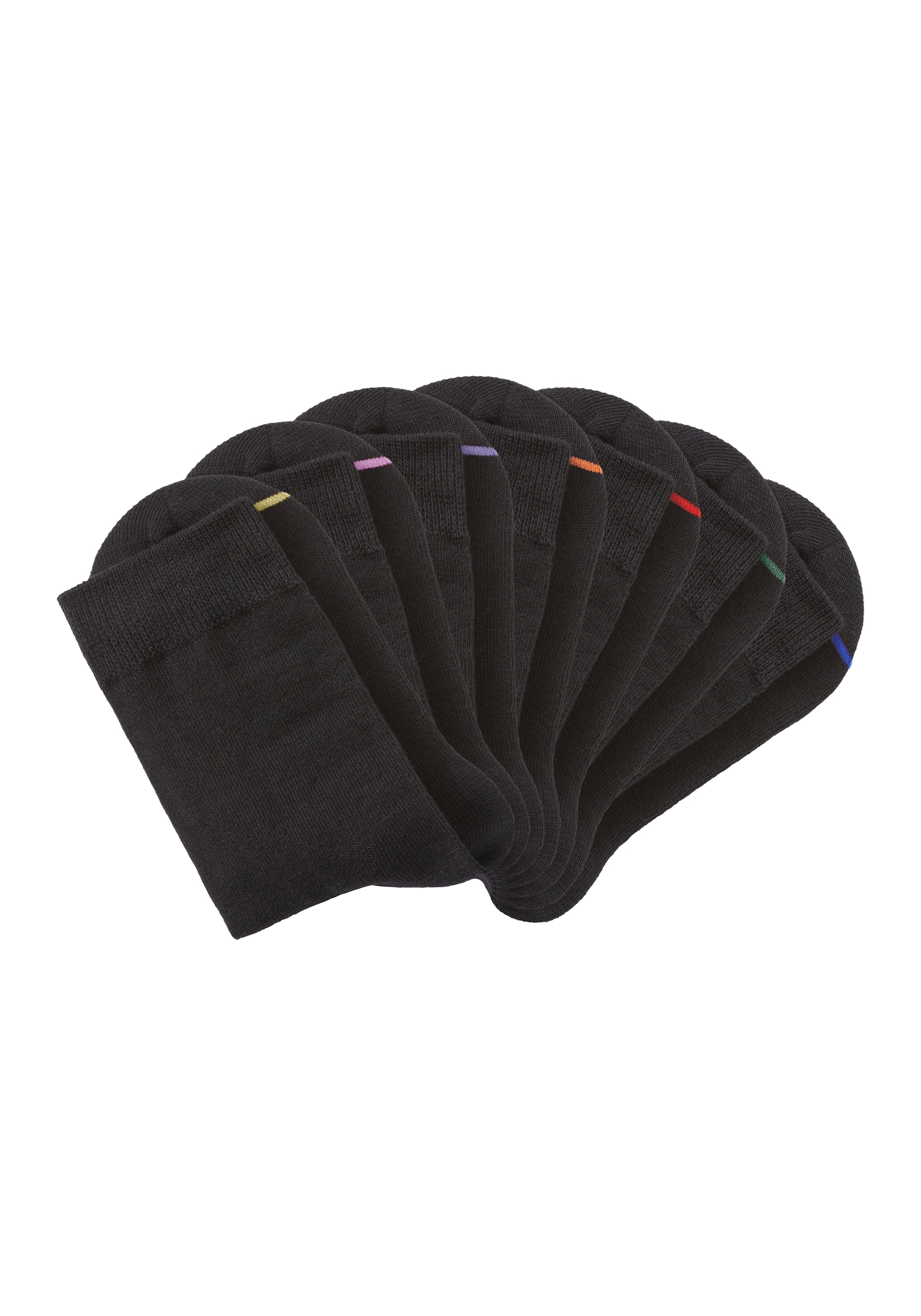 Șosete de la H.I.S pe negru: față