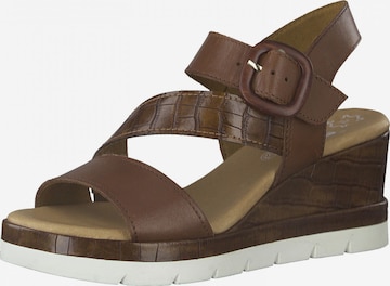 JANA Strap Sandals in Brown: front