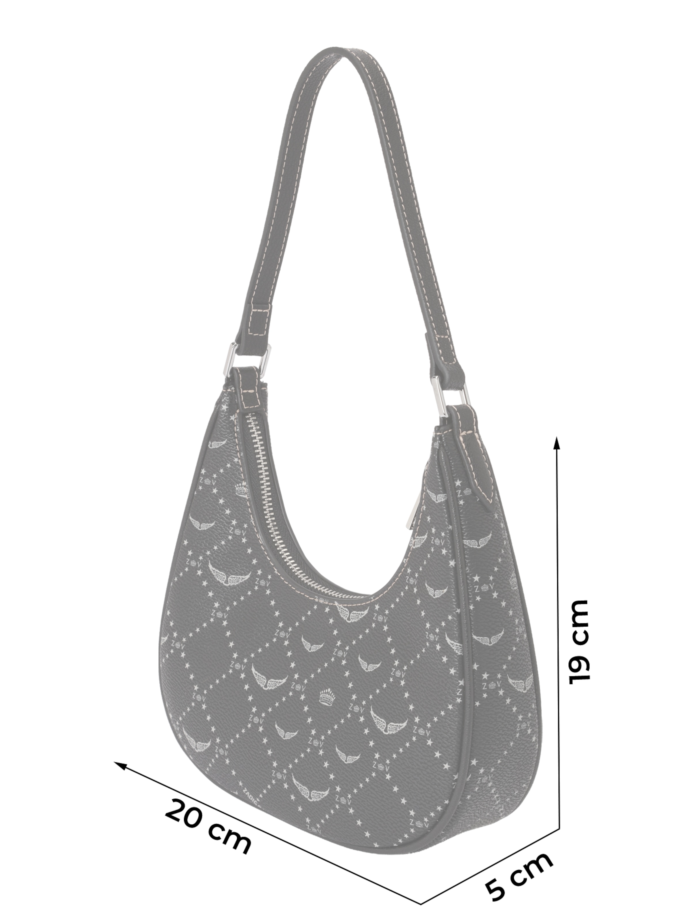 Zadig & Voltaire Skuldertaske i sort