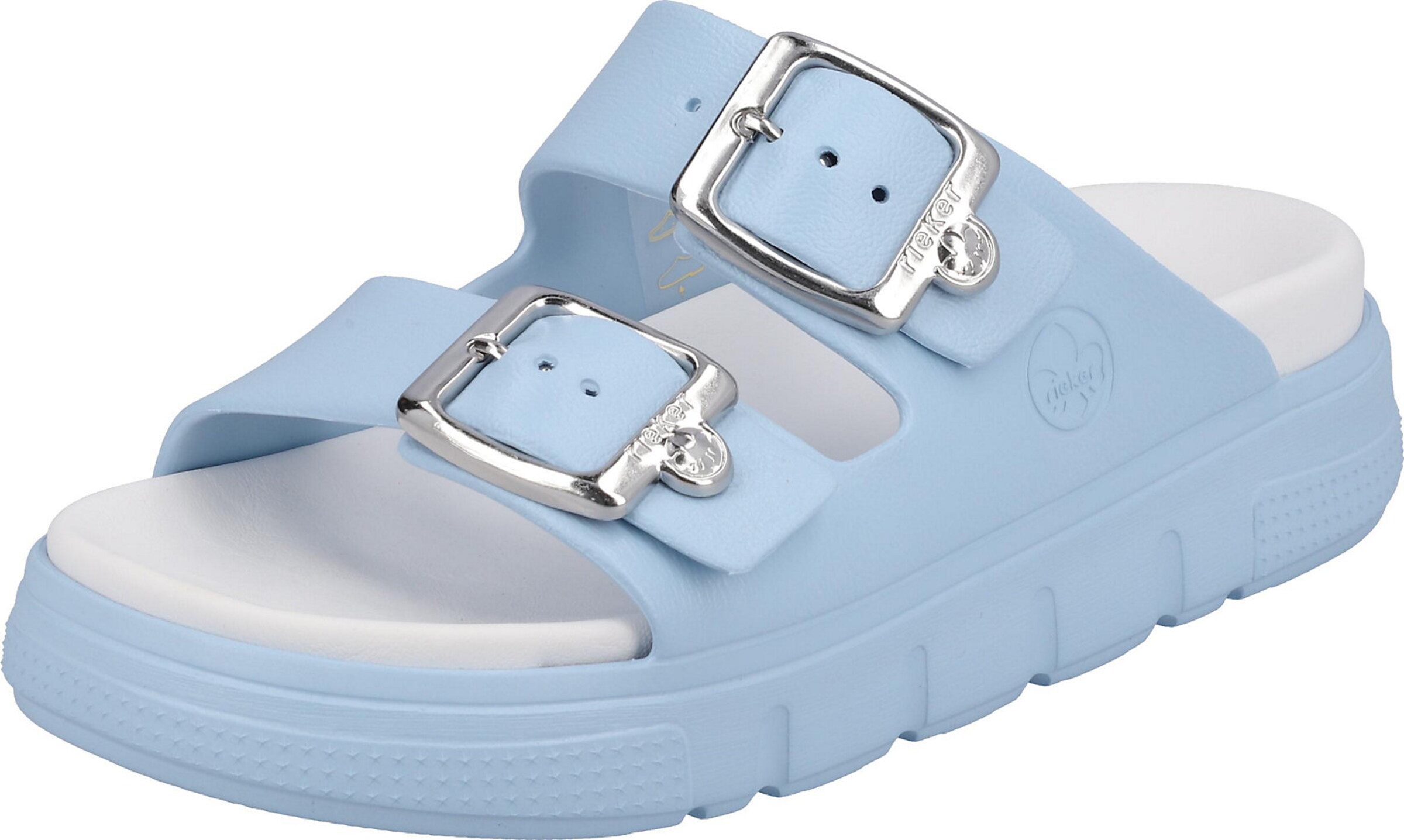 Rieker Pantolette in Blau: Vorderseite