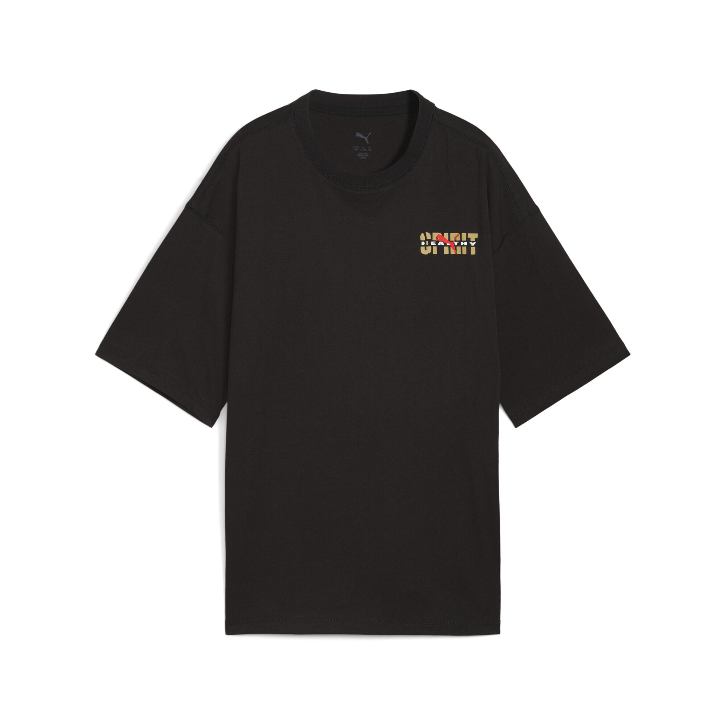 T-Shirt 'Wardrobe Essentials Go Together' PUMA en noir : devant