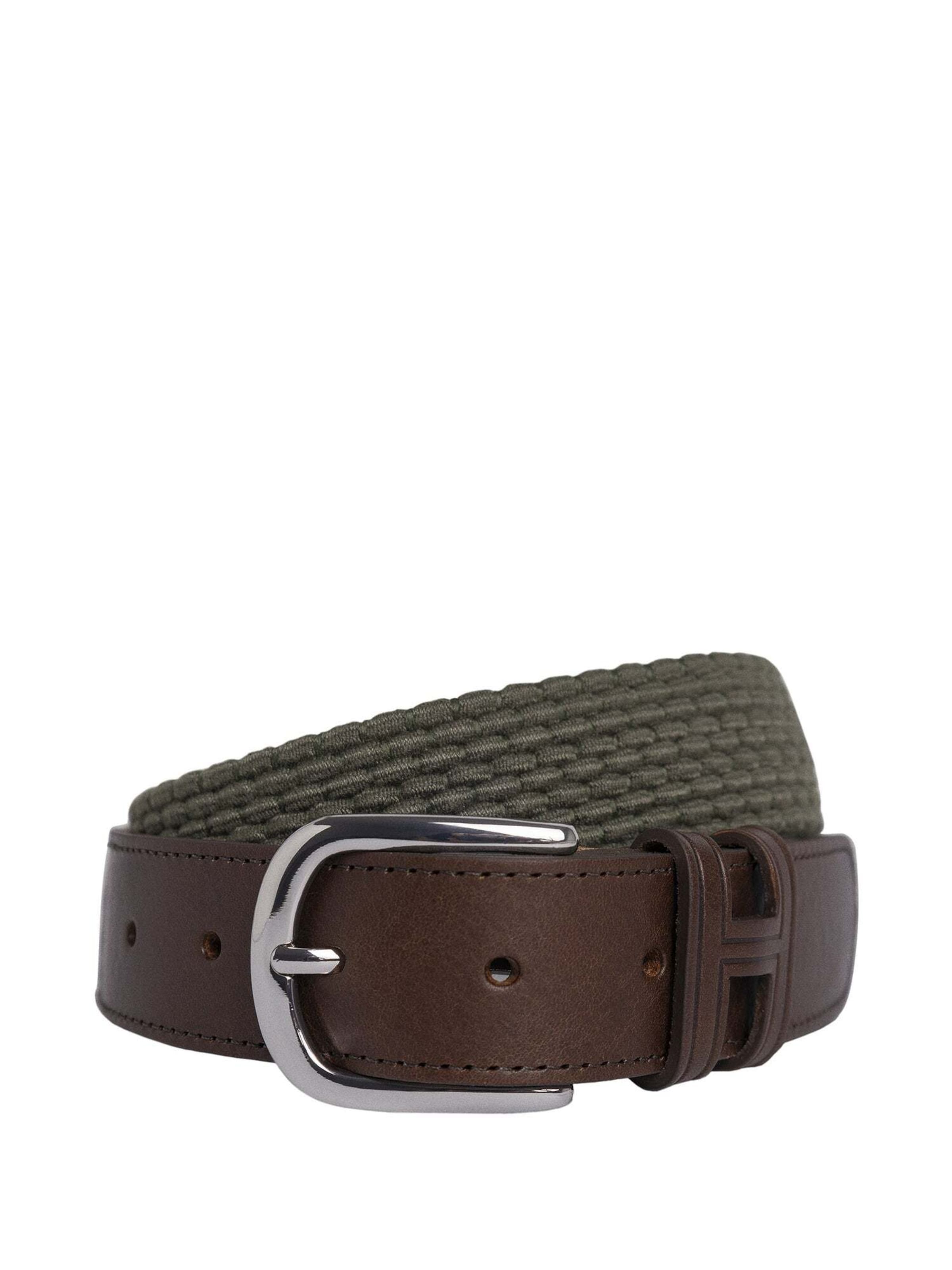 Hackett London Belt in Green: front