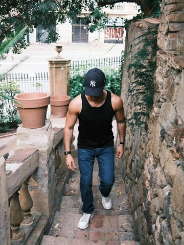 T-Shirt ' Basic Tanktop ' TEESHOPPEN en noir