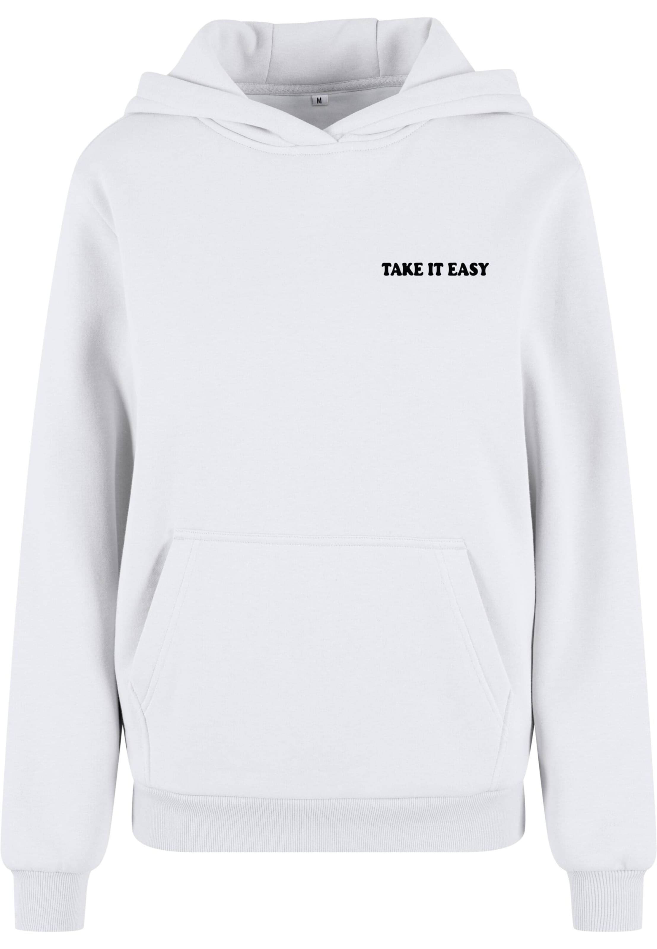 Miss Tee - Sudadera 'Take It Easy' en blanco: frente