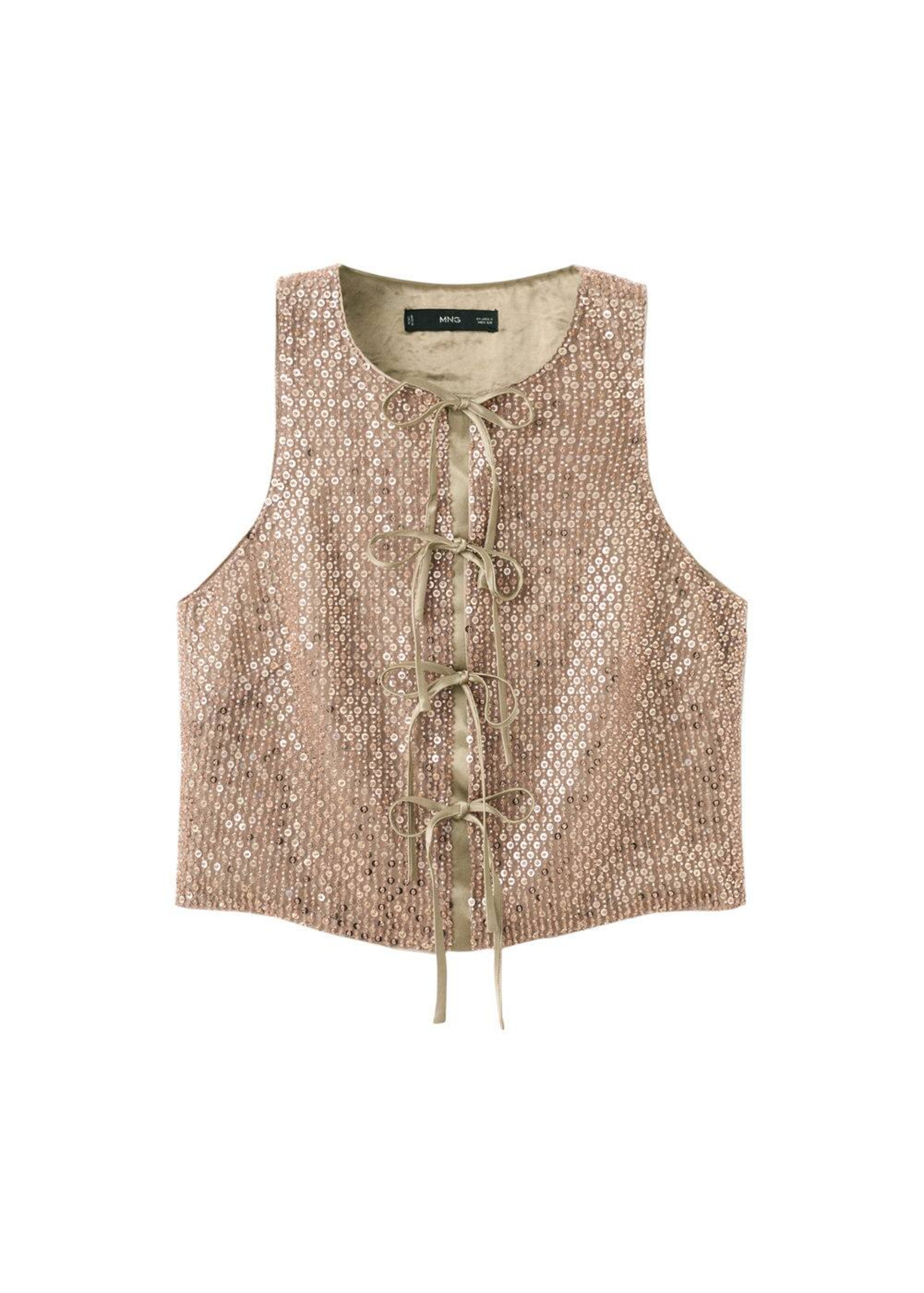 MANGO Top 'Cutle' in Brown: front