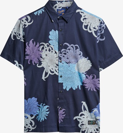 Superdry Overhemd in de kleur Marine / Lichtblauw / Lichtgrijs / Wit, Productweergave