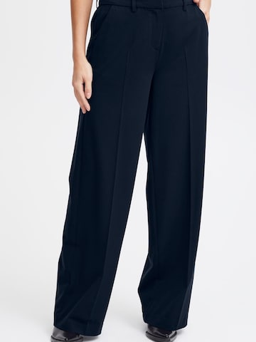 Wide Leg Pantalon 'Friga' Fransa en bleu : devant