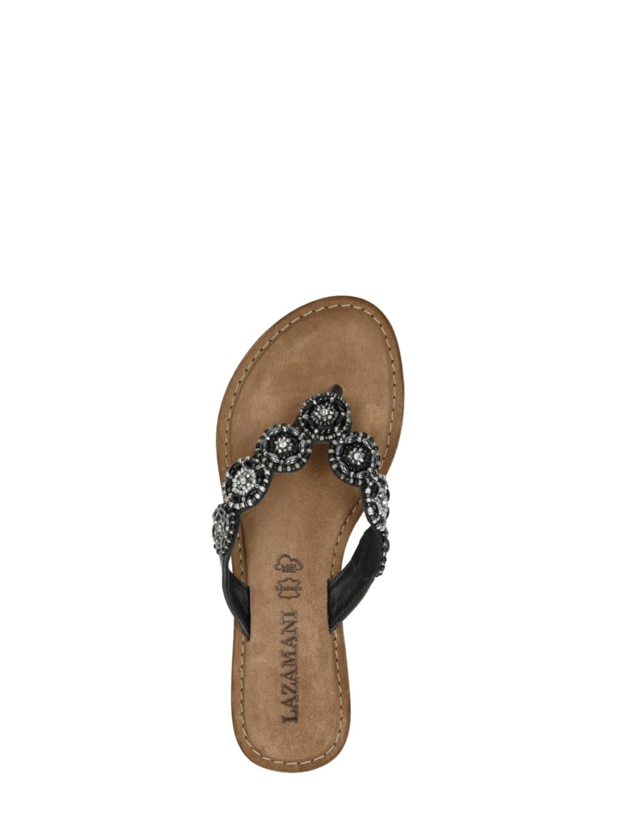 LAZAMANI Teenslipper 'Teenslippers' in Zwart