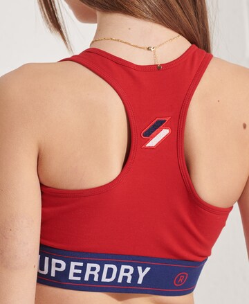 Superdry Bustier Sport-BH in Rot