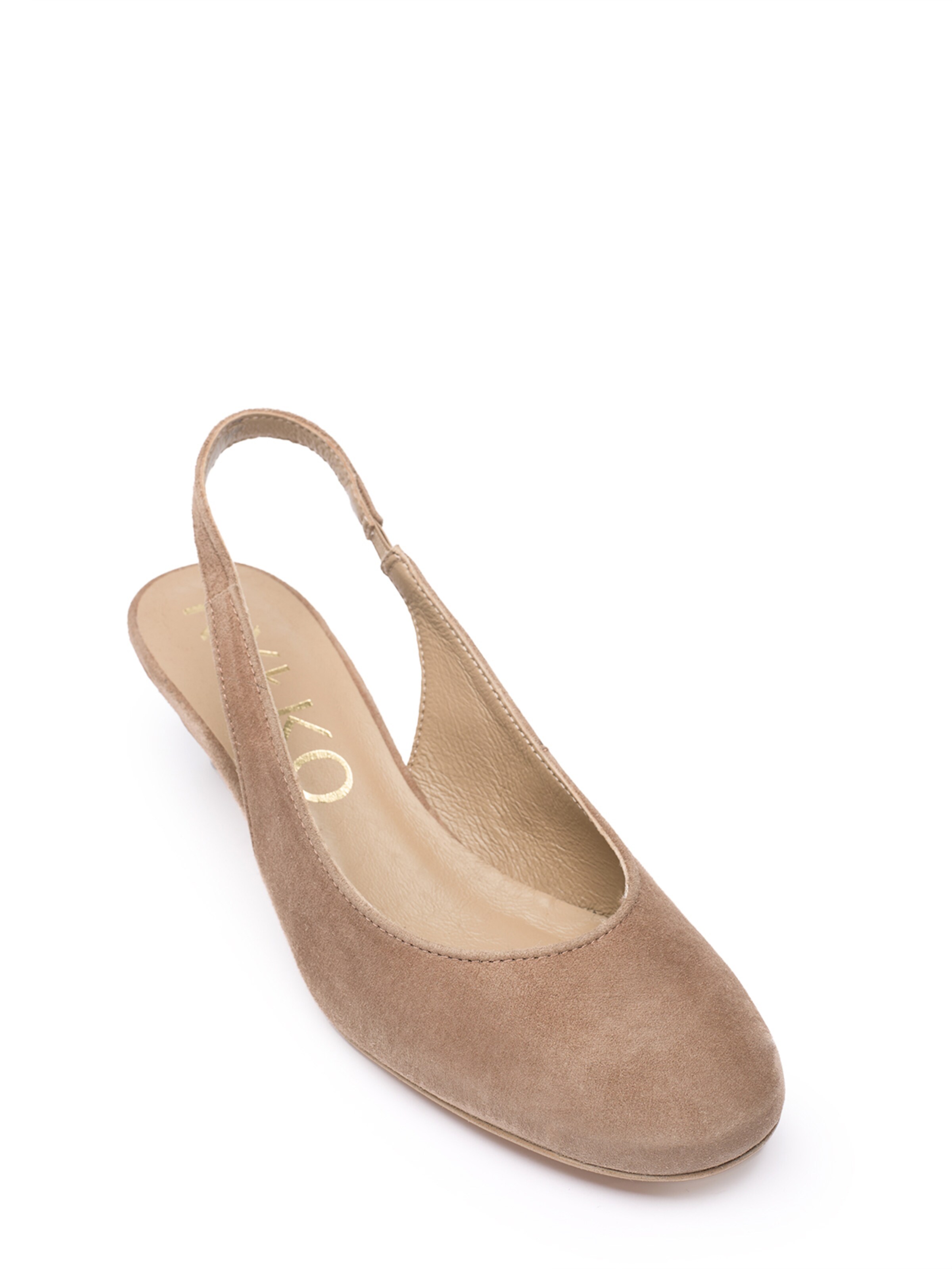 RYLKO Czółenka z wyciętą piętą w kolorze brązowy