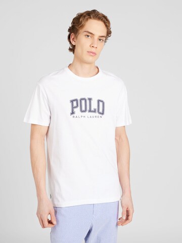 T-Shirt Polo Ralph Lauren en blanc : devant