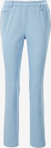 Coupe slim Pantalon 'Louisa' Goldner en bleu : devant