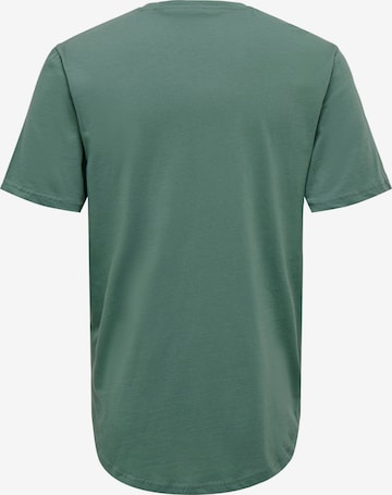 Coupe regular T-Shirt 'MATT' Only & Sons en vert