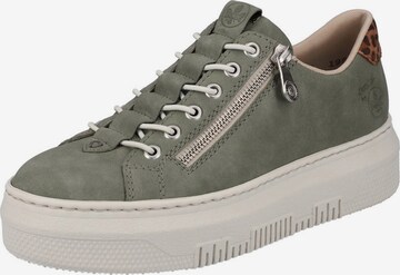 Sneaker bassa di Rieker in verde: frontale