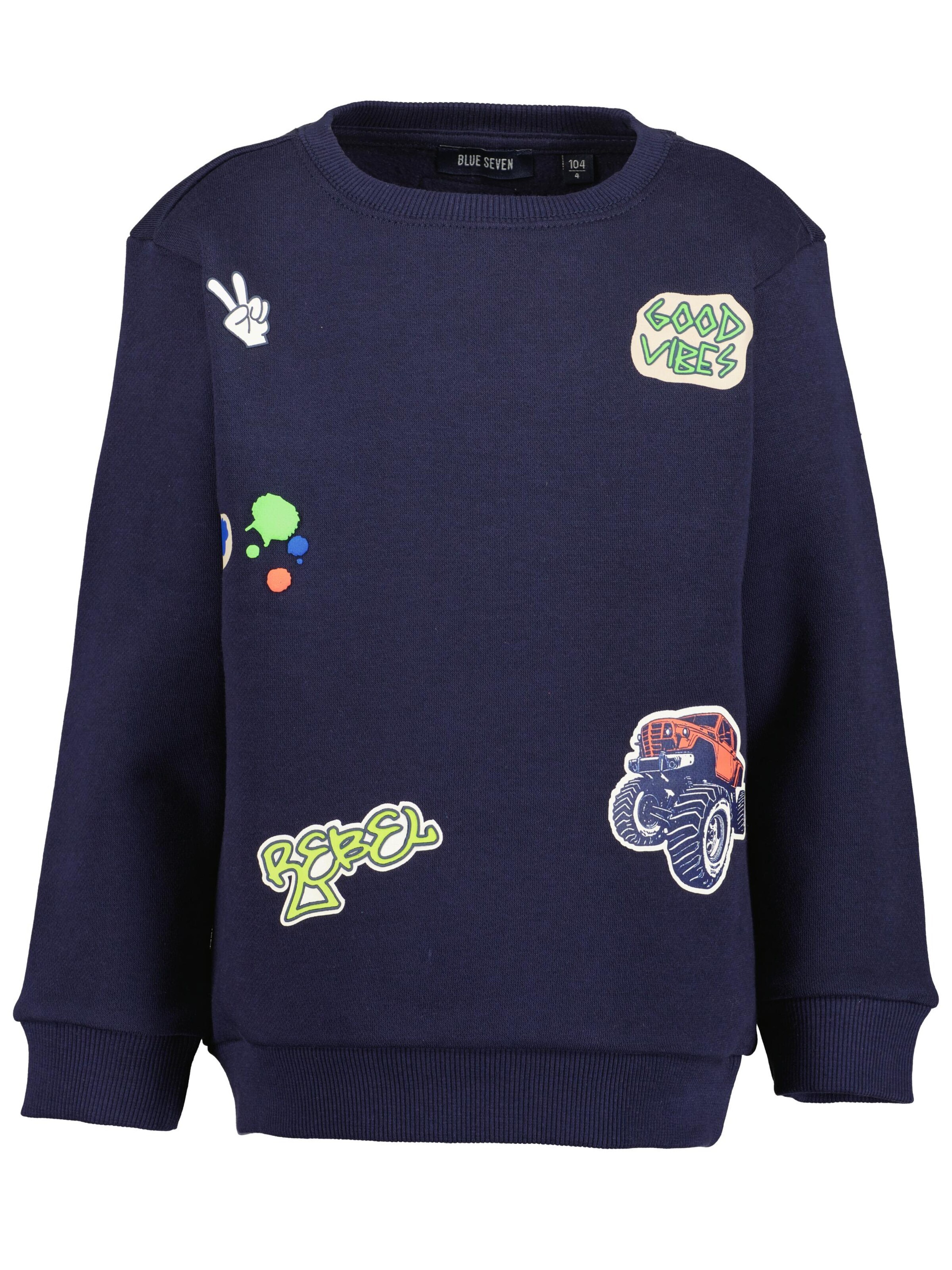 BLUE SEVEN Sweatshirt in Blauw: voorkant