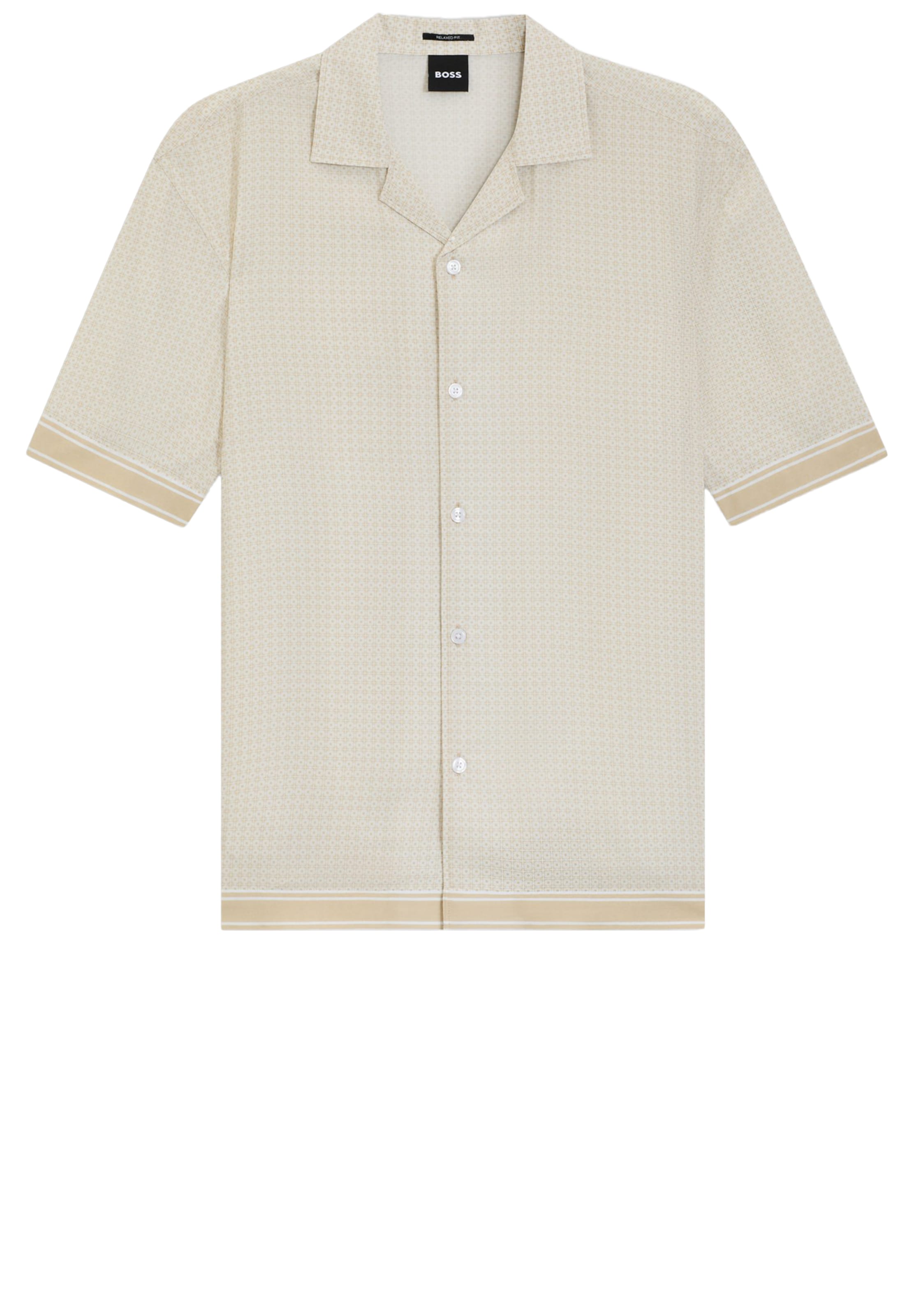 BOSS Comfort Fit Hemd in Beige: Vorderseite